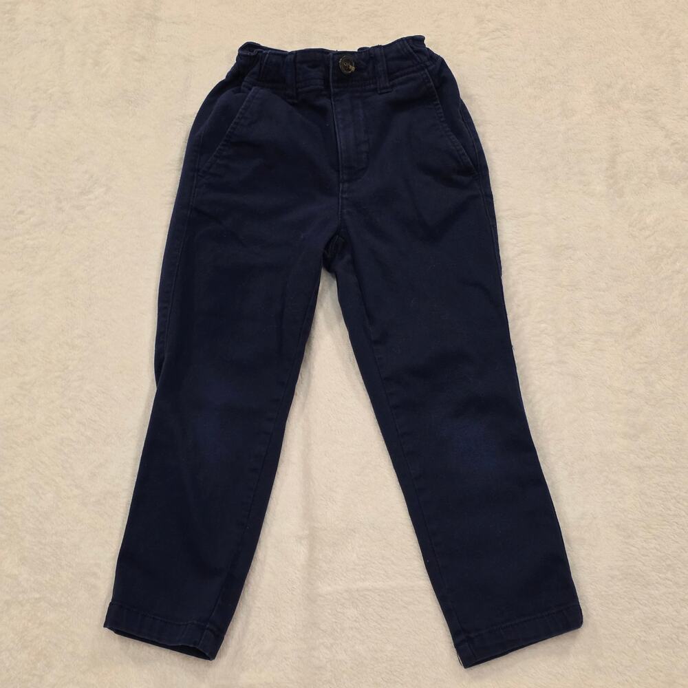 Boys Size 4 Navy Blue Chino Pants Uniform Casual Dress Pants